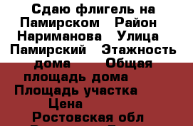 Сдаю флигель на Памирском › Район ­ Нариманова › Улица ­ Памирский › Этажность дома ­ 1 › Общая площадь дома ­ 35 › Площадь участка ­ 20 › Цена ­ 13 000 - Ростовская обл., Ростов-на-Дону г. Недвижимость » Дома, коттеджи, дачи аренда   